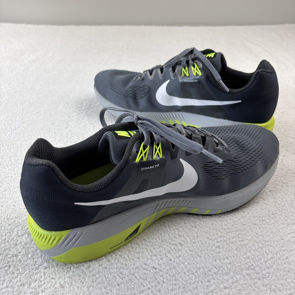 NIKE 'Zoom Structure 21' Mens Running Shoes Size 13 Gray/Volt Athletic Sneakers - Picture 12 of 13